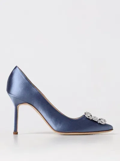 Manolo Blahnik Shoes  Woman Color Blue In Blau