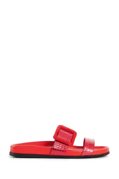 Manolo Blahnik Slides In Rot