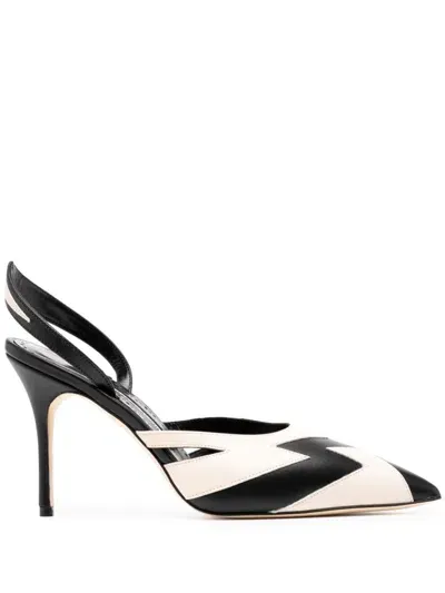 Manolo Blahnik Tiara 90mm Slingback In Black