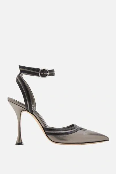 Manolo Blahnik With Heel In Grey+black