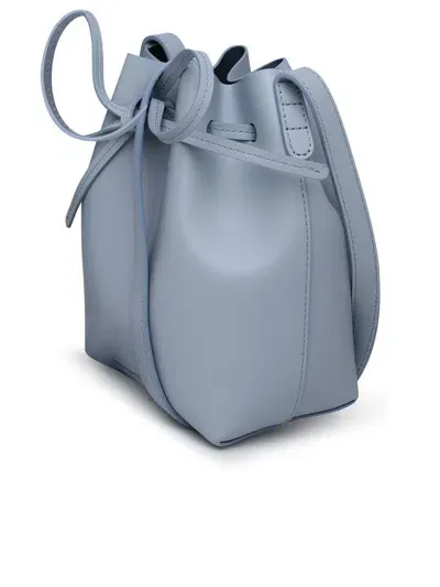 Mansur Gavriel Bucket Leather Mini Crossbody Bag In Blue