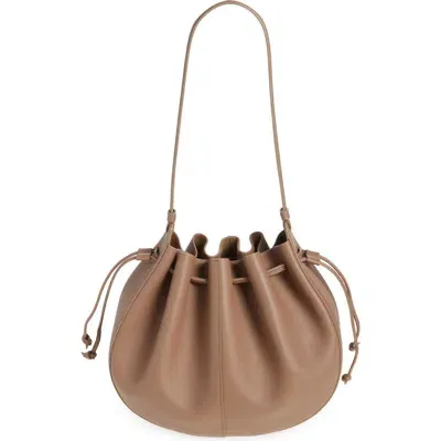 Mansur Gavriel Flores Drawstring Bucket Bag In Biscotto