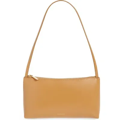 Mansur Gavriel Gaia Leather Shoulder Bag In Caramel