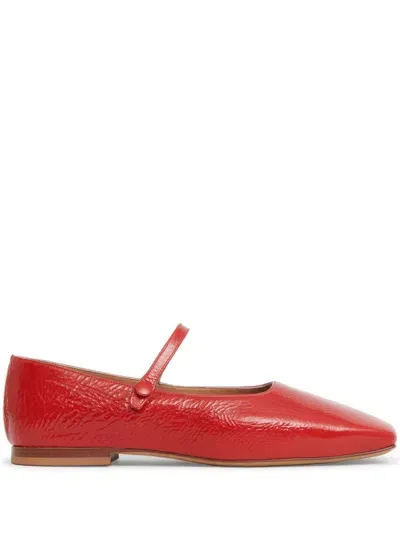 Mansur Gavriel Mary Jane Ballerina Shoes In Red