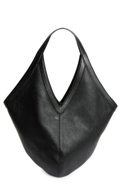 Mansur Gavriel Soft M Hobo Tote Bag In Black/gold