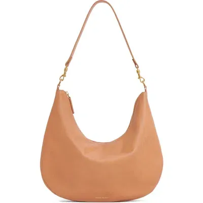 Mansur Gavriel Swing Leather Hobo Bag In Brown