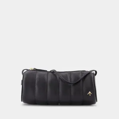 Manu Atelier Padded Cylinder Bag In Black