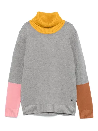 Manuel Ritz Kids' Colour-block Sweater In Grey