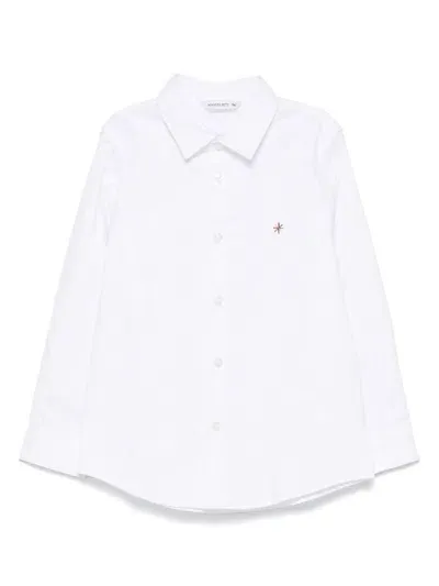 Manuel Ritz Kids' Embroidered-logo Shirt In White