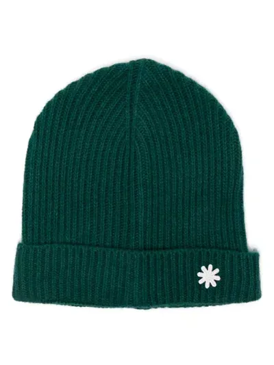 Manuel Ritz Ribbed-kni Beanie In Green