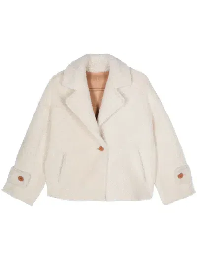 Manzoni 24 Shearling Jacket In Neutrals