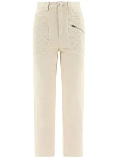 Marant Cassandre Jeans In Nude & Neutrals