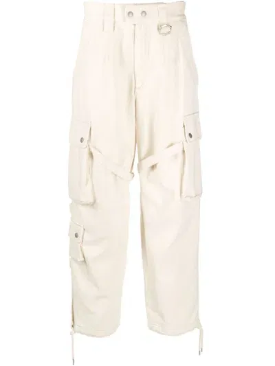 Marant Eusebio Cotton Cargo Pants In Neutrals