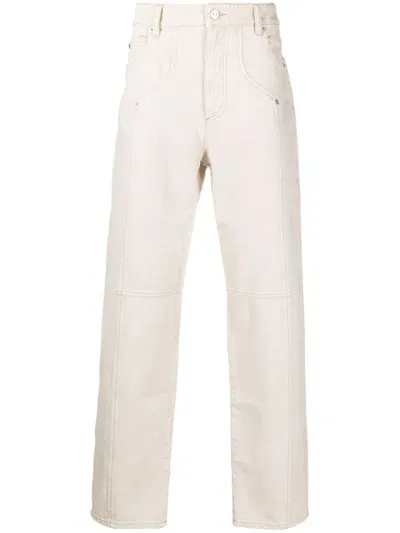 Marant Straight-leg Cotton Trousers In Nude