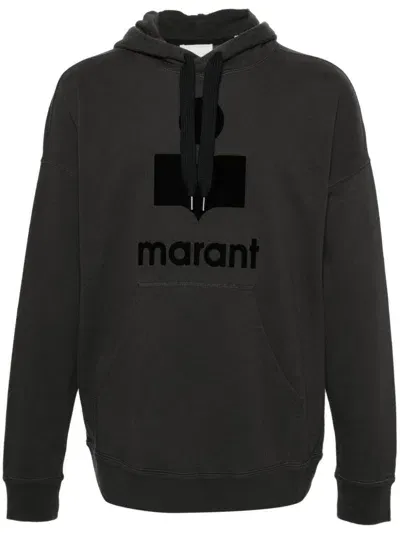 Marant Logo Patch Hoodie In Black