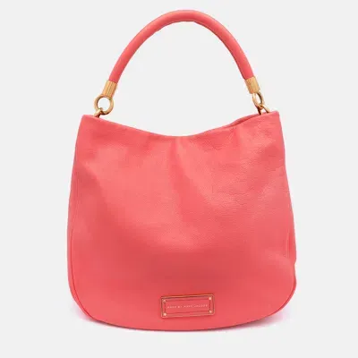 Pre-owned Marc By Marc Jacobs Pink Leather Too Hot To Handle Hobo