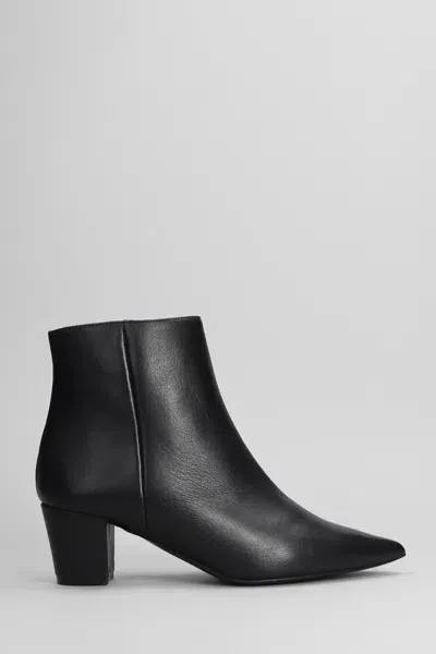 Marc Ellis High Heels Ankle Boots In Black Leather