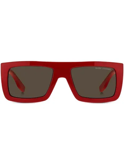 Marc Jacobs 775s Rectangle-frame Sunglasses In Red