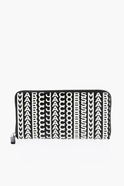 Marc Jacobs All-over Logo Leather Wallet In Black