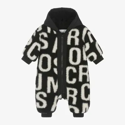 Marc Jacobs Black Fleece Jumbled Logo Baby Pramsuit