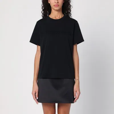 Marc Jacobs Black T-shirt With Logo Embroidery