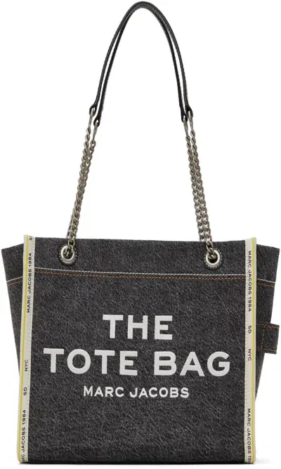 Marc Jacobs The Denim Chain Medium Tote Bag - In Black