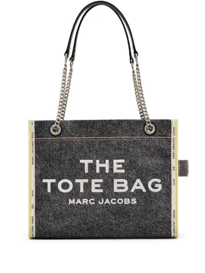 Marc Jacobs Black The Denim Chain Medium Tote Bag