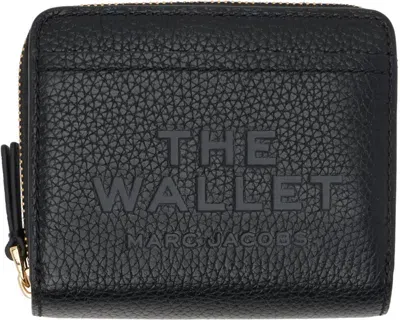 Marc Jacobs ブラック The Leather Mini Compact 財布 In 001 Black