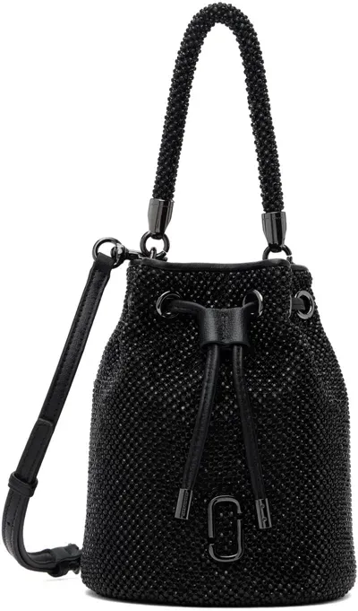 Marc Jacobs ブラック The Rhinestone Mini Bucket バッグ In 001 Black