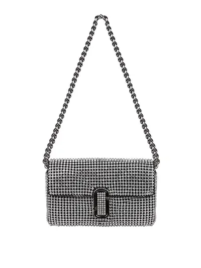 Marc Jacobs The J Marc Mini Shoulder Bag In Silver