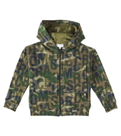 Marc Jacobs Kids' Camouflage Cotton-blend Fleece Hoodie In Grün