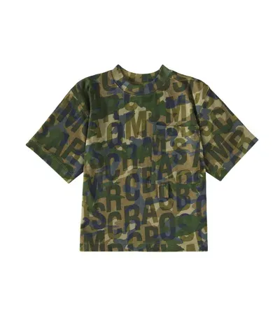 Marc Jacobs Kids' Camouflage Cotton Jersey T-shirt In Green