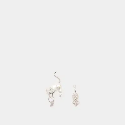 Marc Jacobs Cat And Mouse Large Earrings -  - Metal - Silver