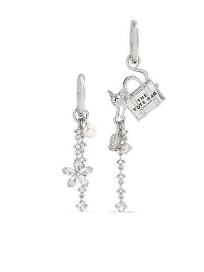 Marc Jacobs Cats Out Of The Bag Earrings In Silver