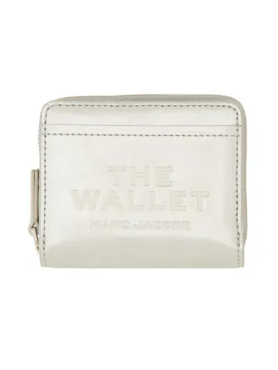 Marc Jacobs Compact Mini Wallet In Silver