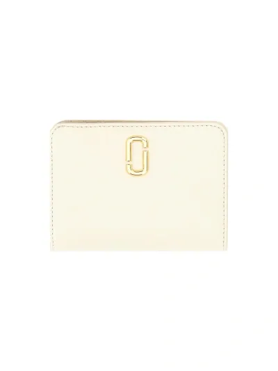 Marc Jacobs Compact Wallet "the J Marc" Mini In Ivory