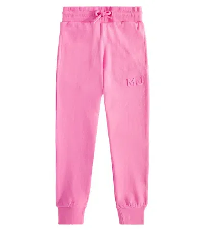 Marc Jacobs Kids' Cotton Jersey Sweatpants In Pink