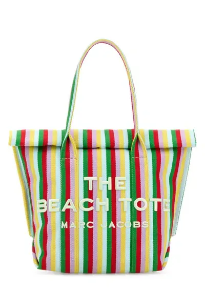 Marc Jacobs Embroidered Jacquard The Beach Tote Shopping Bag In Wisteriamulti