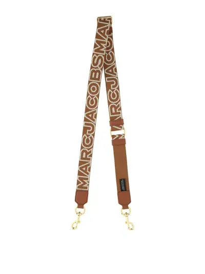 Marc Jacobs Fabric Strap With Logo In Light Brown