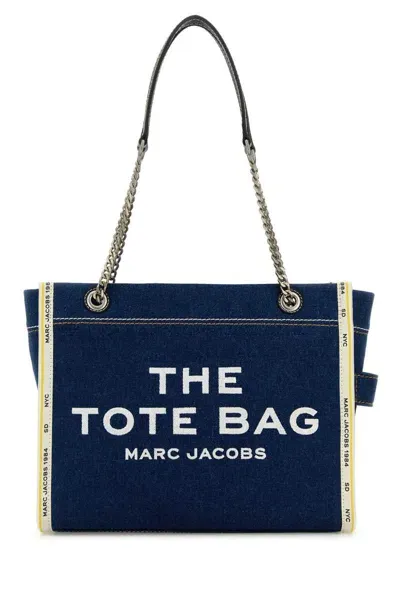 Marc Jacobs The Denim Chain Medium Tote Bag In Blue