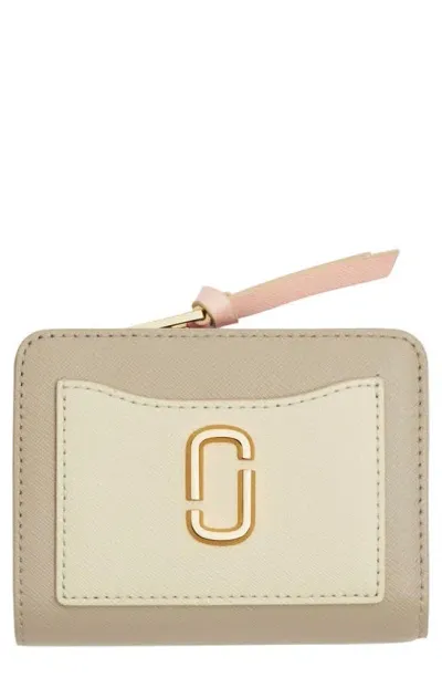 Marc Jacobs J Marc Mini Compact Wallet In Khaki Multi