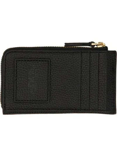 Marc Jacobs Leather Card Holder In Black