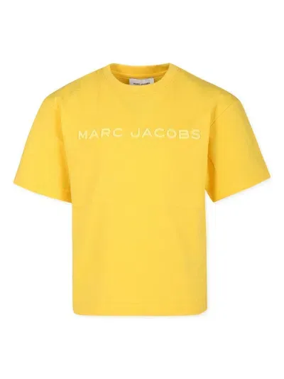 Marc Jacobs Kids' Logo-appliqué T-shirt In Yellow