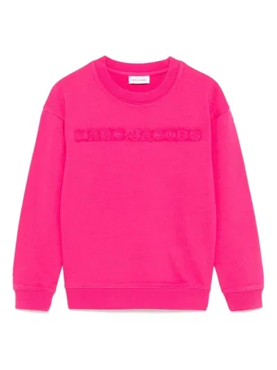 Marc Jacobs Kids' Logo-embroidered Sweatshirt In Pink