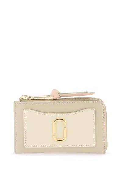 Marc Jacobs Logo Motif Plaque Card Holder In Beige