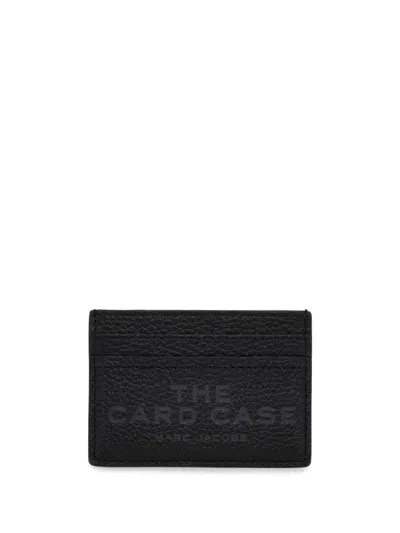 Marc Jacobs Logo-print Leather Cardholder In Black