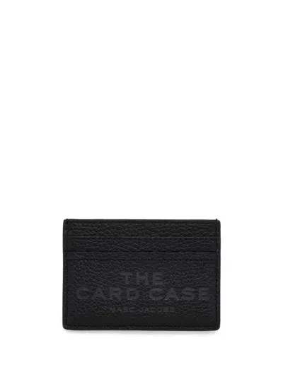 Marc Jacobs Logo-print Leather Cardholder In Black