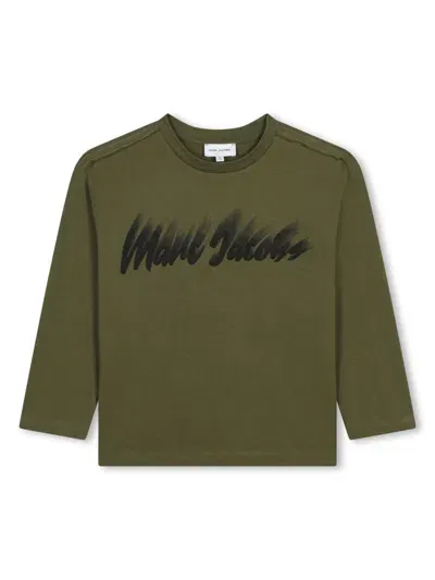 Marc Jacobs Kids' Logo-print T-shirt In Green