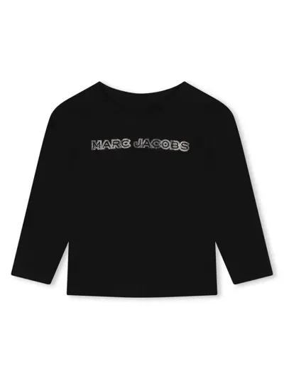 Marc Jacobs Kids' Logo T-shirt In Black