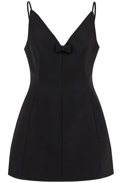 Marc Jacobs Mini Abito The Satin Bow Dress In Black